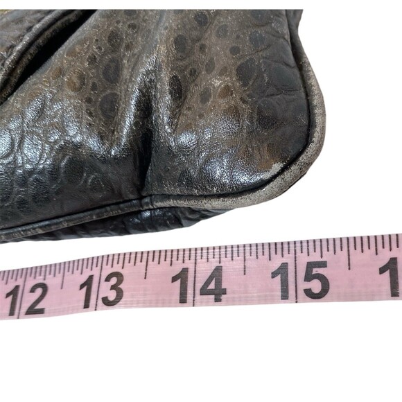 Genuine Pebble Leather Envelope Purse Embellish Design Elephant Tassel Crossbody - Picture 5 of 11